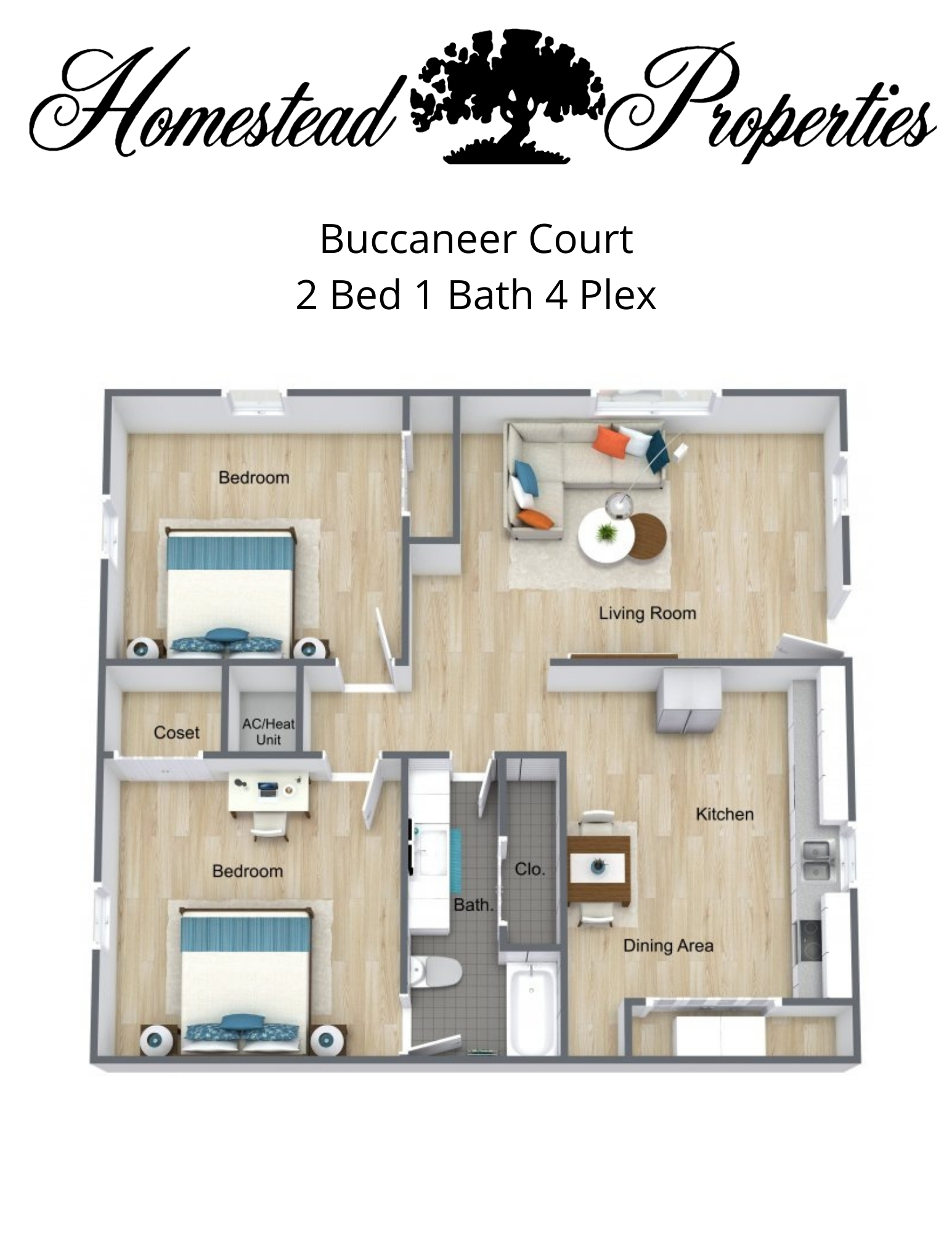 Buccaneer Court 4plex_3D