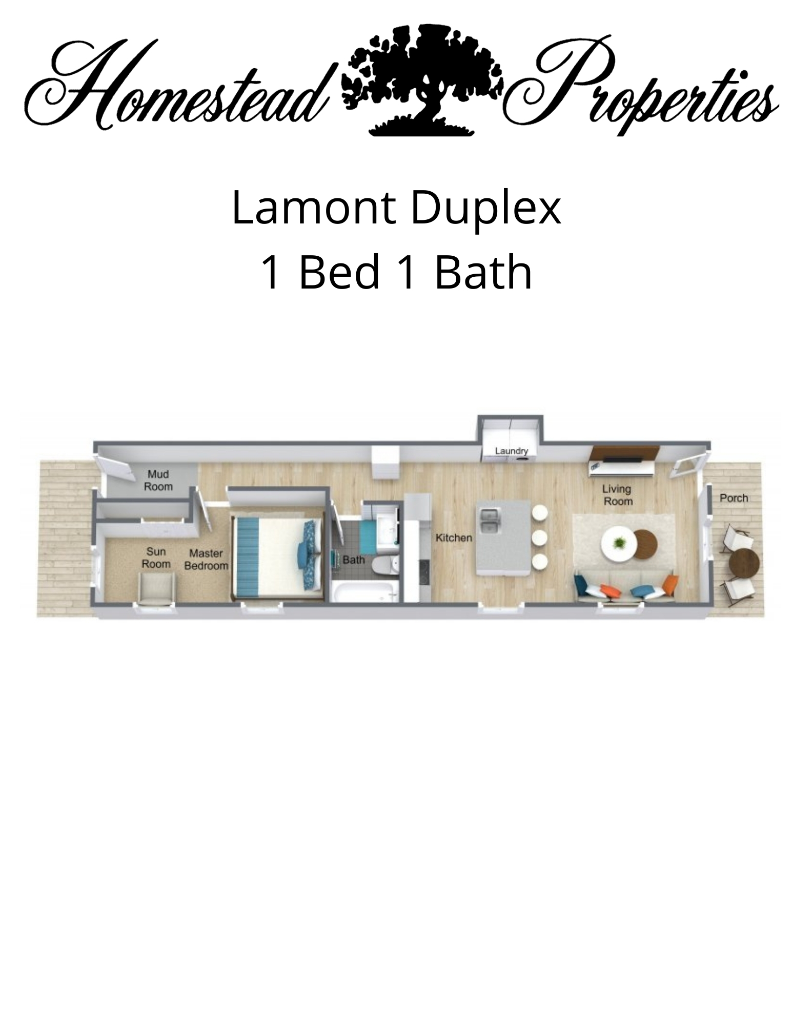 Lamont 1Bed Duplex_3D
